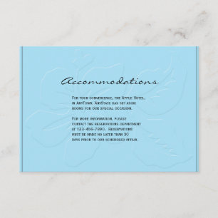 Tarjeta De Recepción Robin Egg Blue Tone en Tone Hibiscus Insert