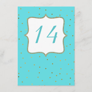 Tarjeta De Recepción Robins Huevos Blue Wedding Número de la mesa de re