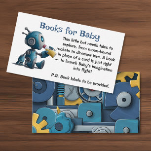 Tarjeta De Recepción Robot Books para el bebé