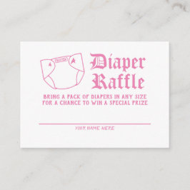 Tarjeta De Recepción Rock Rosado N Roll Baby Shower Diaper Raffle