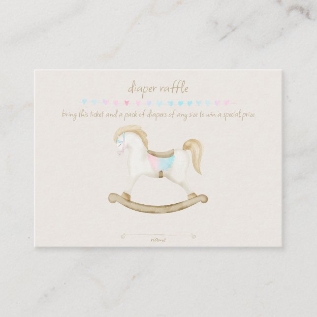 Tarjeta De Recepción Rockefeller Blue Pink Gender Neutral Baby Diaper (Anverso)