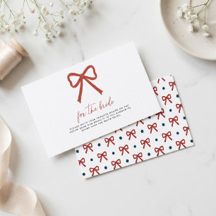 Tarjeta De Recepción Rojo Blanco y Yo Hago Tema Nupcial Rojo Moderno