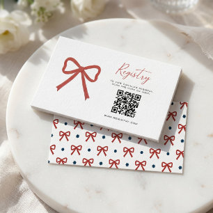 Tarjeta De Recepción Rojo Blanco y Yo Hago Tema Nupcial Rojo Moderno