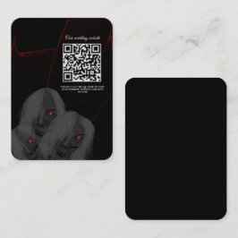 Tarjeta De Recepción Rojo Lightning fantasma gótico negro rojo oscuro m