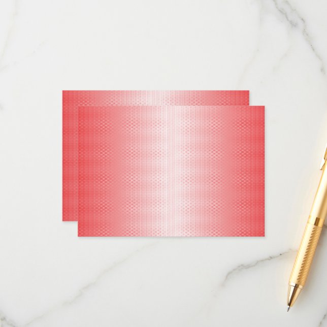 Tarjeta De Recepción Rojo, naranja y pinceles rosas se mezclan (Anverso/Reverso In Situ)