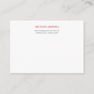 Tarjeta De Recepción Rojo Negro y Blanco Minimalista Simple Plano Moder