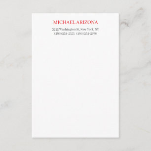 Tarjeta De Recepción Rojo Negro y Blanco Minimalista Simple Plano Moder