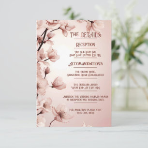Tarjeta De Recepción Romance floreciente: un tema de Boda floral comple