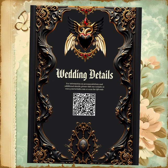 Tarjeta De Recepción Romance gótico, en las sombras del amor. (Subido por el creador)