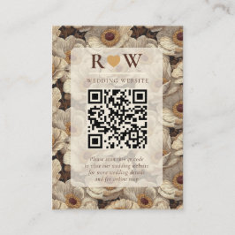 Tarjeta De Recepción Romantic Anemones Accent Backyard Wedding