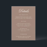 Tarjeta De Recepción Romantic Brown Elegant Wedding<br><div class="desc">This design is part of a romantic and elegant wedding invitation suite.</div>