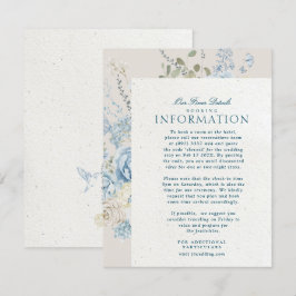 Tarjeta De Recepción Romantic Cotswolds Winter Florals Detalles Boda