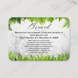 Tarjeta De Recepción Romantic Fern deja Boda Brunch