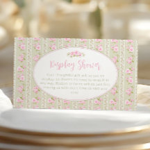 Romantic Floral Sage green Display Shower