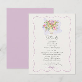 Tarjeta De Recepción Romantic Garden Floral Wedding