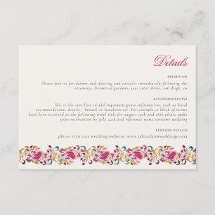 Tarjeta De Recepción Romántico Boda de marco floral de Pearl Swan