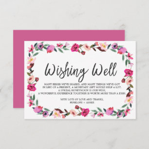 Tarjeta De Recepción Romántico cuento de hadas Boda Wreath