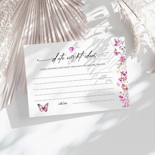 Tarjeta De Recepción Romántico Flor Silvestre Fecha Noche Ideas Ducha B (Subido por el creador)