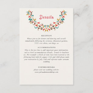 Tarjeta De Recepción Romántico Moderno Elegante Corona Floral Boda