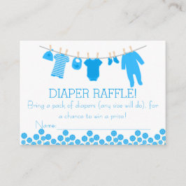 Tarjeta De Recepción Ropa azul de pañal Raffle Tickets