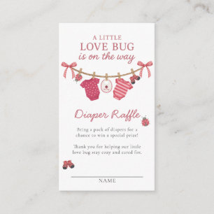 Tarjeta De Recepción Ropa de Bebé Little Love Bug Baby Shower