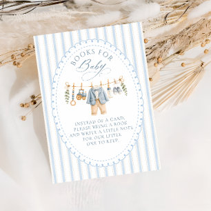 Tarjeta De Recepción Ropa de bebé niño dulce libros para baby shower pe