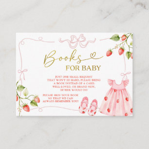 Tarjeta De Recepción Ropa de bebé rosa coquette Libros de bayas para be