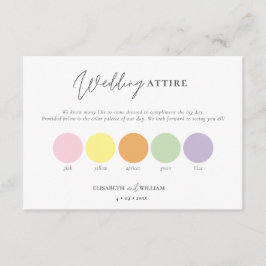 Tarjeta De Recepción Ropa de Boda Spring Summer Pastel