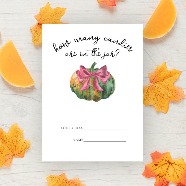 Tarjeta De Recepción Ropa de calabaza Adivina cuántas caramelos juegan (Subido por el creador)