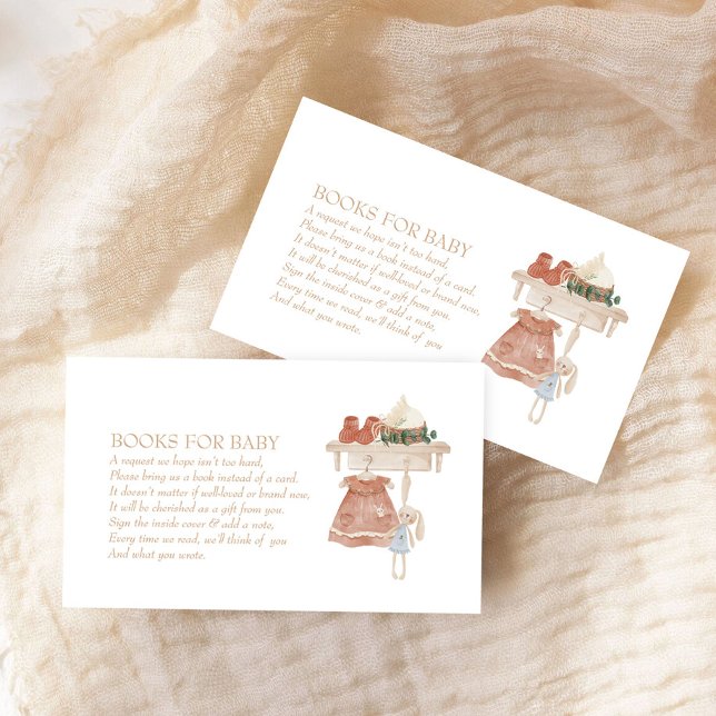Tarjeta De Recepción Ropa de Chica Boho línea Libros de Baby Shower par (Subido por el creador)