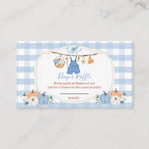 Tarjeta De Recepción Ropa de Niño Calabaza Otoño Baby Shower Rifa de Pa