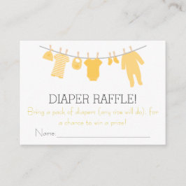 Tarjeta De Recepción Ropa de Ropa Amarilla y Gris Raffles Tickets