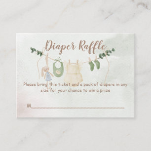 Tarjeta De Recepción Ropa en una línea de ropa boho baby shower rifa de