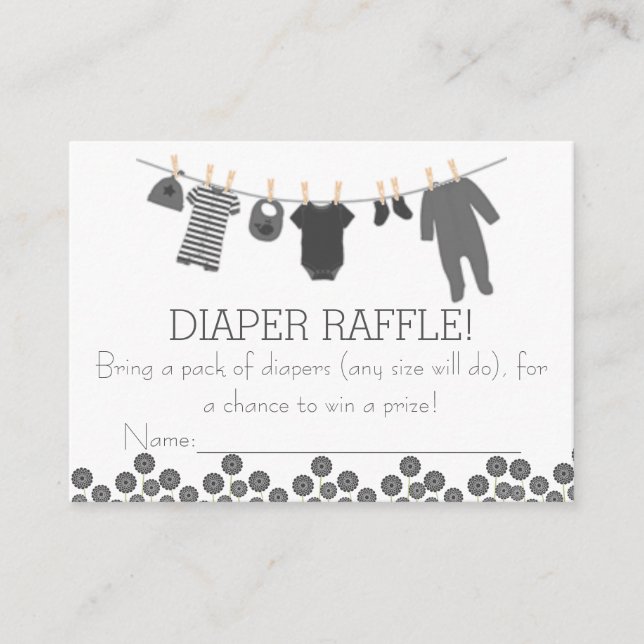 Tarjeta De Recepción Ropa Gris Ropa Raffles (Anverso)