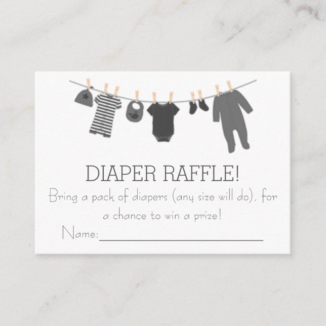Tarjeta De Recepción Ropa Gris Ropa Raffles (Anverso)