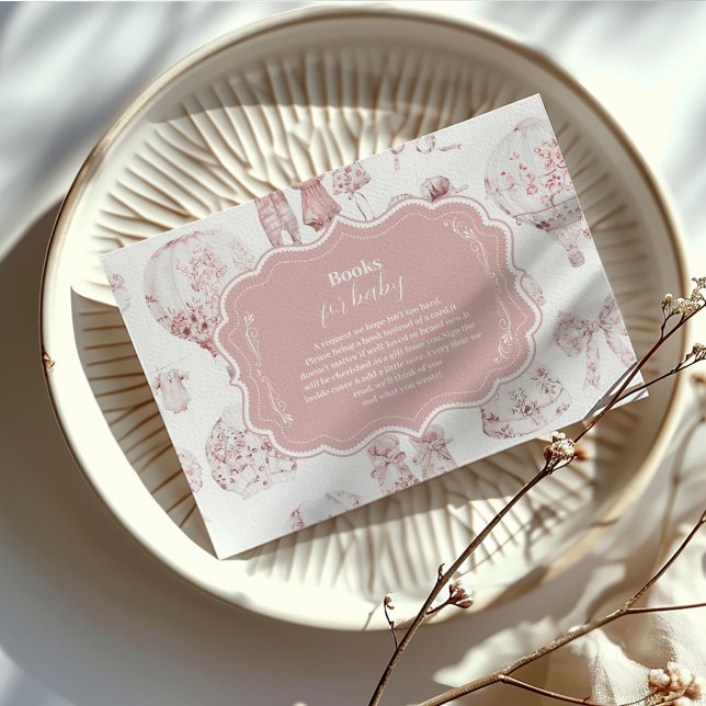 Tarjeta De Recepción Ropa rosada Toile De Jouy Libros para bebé (Subido por el creador)