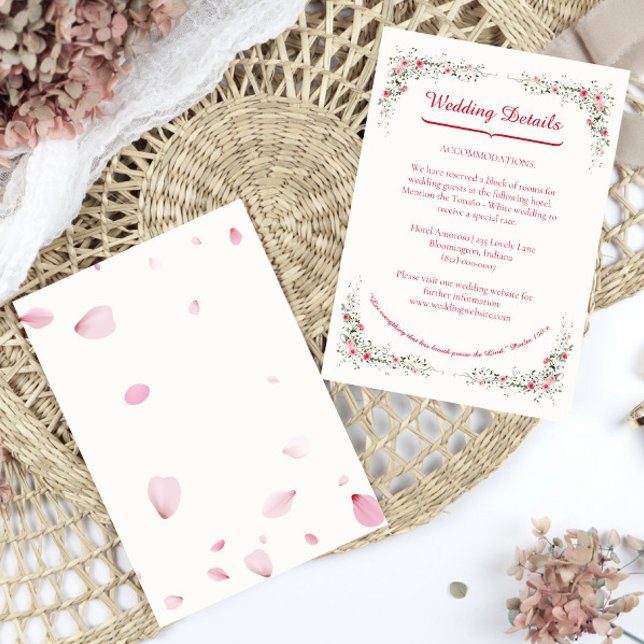 Tarjeta De Recepción Rosa acuarela Floral Elegante Boda cristiano (Subido por el creador)