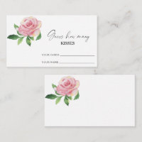 Rosa - adivina cuántos besos juego de novias