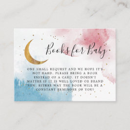 Tarjeta De Recepción Rosa Azul Sobre La Solicitud Del Libro De La Luna