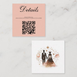 Tarjeta De Recepción Rosa Boda celeste