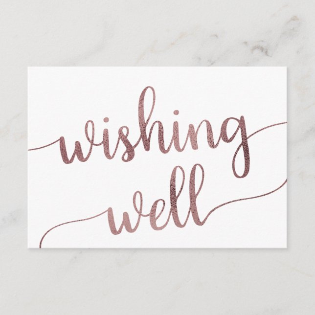 Tarjeta De Recepción Rosa Boda de oro deseando lo mejor (Anverso)