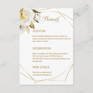 Tarjeta De Recepción Rosa Boda Orgánico Floral