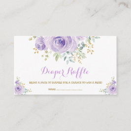 Tarjeta De Recepción Rosa Boho Morple Floral Lilac Femenino Baby Shower
