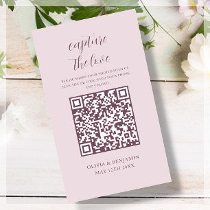 Tarjeta De Recepción Rosa Capturar El Código QR De Amor