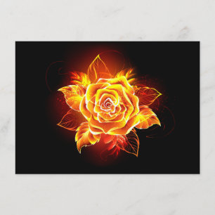 Tarjeta De Recepción Rosa de incendios en auge