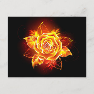 Tarjeta De Recepción Rosa de incendios en auge