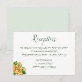 Tarjeta de recepción Rosa de oro