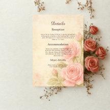 Rosa de Rubor Romántico Floral Vintage Wedding