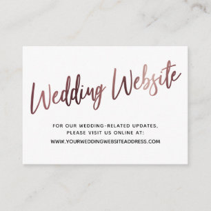 Tarjeta De Recepción Rosa del sitio web Boda de guiones dorados, Guarda