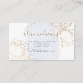 Tarjeta De Recepción Rosa dorado sobre la acuarela azul polvo